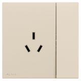 羅格朗開關(guān)插座 暢境  粉鉑金 帶開關(guān)三扁插座 三孔插座 10A