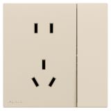 羅格朗開關(guān)插座 暢境  粉鉑金 帶開關(guān)連體二三插座（開關(guān)控制插座） 五孔帶開