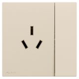 羅格朗開關(guān)插座 暢境  粉鉑金 帶開關(guān)三扁插座 三孔插座 16A