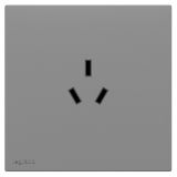 羅格朗開關(guān)插座 暢境  深砂銀 三扁插座 三孔插座 10A