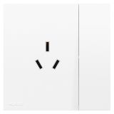 羅格朗開關(guān)插座 暢境  玉蘭白 帶開關(guān)三扁插座 三孔插座 10A