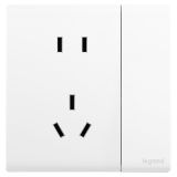 羅格朗開關(guān)插座 綺蘊 陶瓷白 帶開關(guān)連體二三插座 五孔帶開