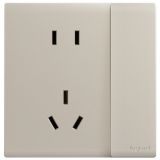 羅格朗開關(guān)插座 綺蘊 粉鉑金 帶開關(guān)連體二三插座 五孔帶開