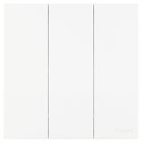 羅格朗開(kāi)關(guān)插座 維翼 陶瓷白 三位單控開(kāi)關(guān) 三開(kāi)單控 10AX