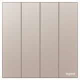 羅格朗開(kāi)關(guān)插座 維翼 玫金玉 四位單控開(kāi)關(guān) 四開(kāi)單控 10AX